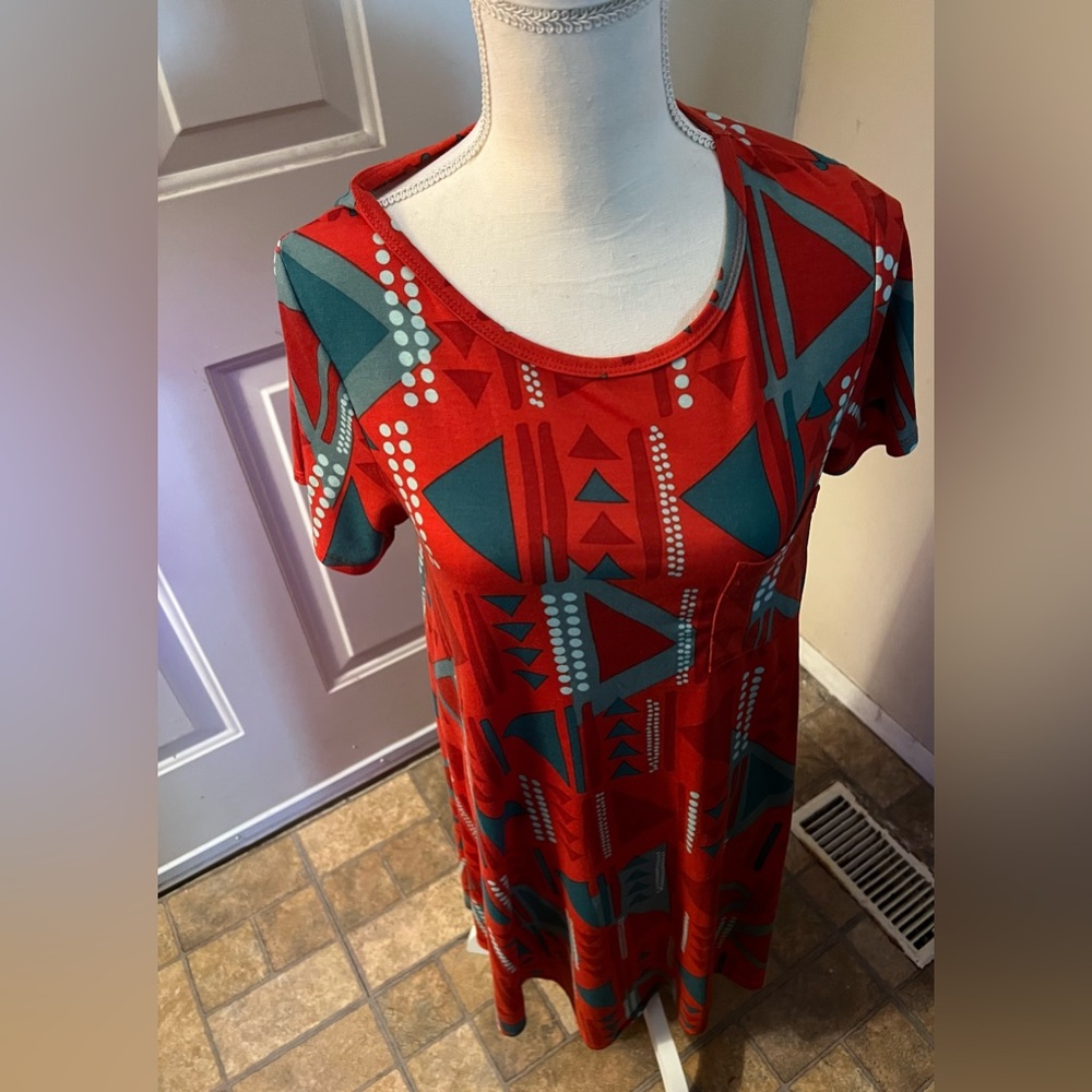 LuLaRoe multicolored midi dress ,medium